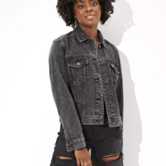 select black denim jacket
